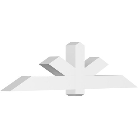 Ekena Millwork Kennewick Architectural Grade PVC Gable Bracket, 84"W x 21"H x 6"D x 6"F, 6/12 Pitch GBP084X21X0606KEN00